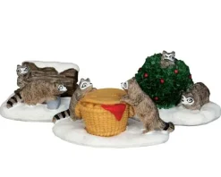 Lemax Figurines<Lemax 52357 - Rascal Raccoons, Set Of 3 - Christmas Figurines