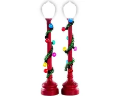 Lemax Misc. Accessories<Lemax 74229 - Red Globe Street Lamp, Set Of 2, Battery-Operated (4.5V) - Misc. Accessories