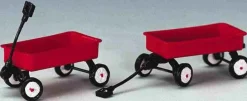 Lemax Misc. Accessories<Lemax 44175 - Red Wagons, Set Of 2 - Christmas Village Misc. Accessories