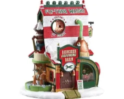 Lemax Santa's Wonderland<Lemax 75293 - Reindeer Grooming Barn, Battery-Operated (4.5V) - Santa's Wonderland