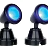Lemax Electrical Accessories<Lemax 54945 - Round Spot Light, Blue, Set Of 2, Battery-Operated (4.5V) - Electrical Accessories