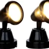 Lemax Misc. Accessories<Lemax 44756 - Round Spot Lights, Set Of 2, Battery-Operated (4.5V) - Christmas Village Misc. Accessories