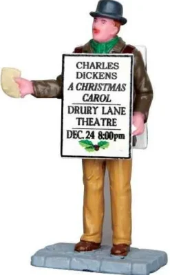 Lemax Figurines<Lemax 42258 - Sandwich Board Man - Christmas Village Figurines