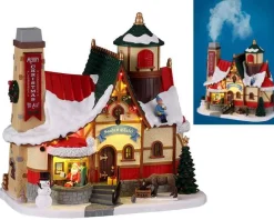 Lemax Santa's Wonderland<Lemax 15742 - Santa's Chalet, With 4.5-Volt Adaptor - Santa's Wonderland Christmas Village Houses & Buildings