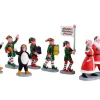 Lemax Table Pieces<Lemax 23592 - Santa's Elf Parade, Set Of 7 - Christmas Village Table Pieces