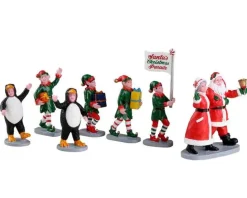 Lemax Table Pieces<Lemax 23592 - Santa's Elf Parade, Set Of 7 - Christmas Village Table Pieces