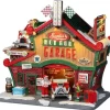 Lemax Santa's Wonderland<Lemax 25863 - Santa's Hot Rod Garage, With 4.5-Volt Adaptor - Santa's Wonderland Christmas Village Houses & Buildings