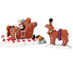 Lemax Sugar N Spice Accessories<Lemax 73294 - Santa's Sleighride, Set Of 2 - Sugar N Spice Accessories