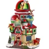 Lemax Santa's Wonderland<Lemax 15801 - Santa's Stratospheric Observatory, Battery-Operated (4.5-Volt) - Santa's Wonderland Christmas Village Houses & Buildings