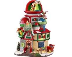 Lemax Santa's Wonderland<Lemax 15801 - Santa's Stratospheric Observatory, Battery-Operated (4.5-Volt) - Santa's Wonderland Christmas Village Houses & Buildings