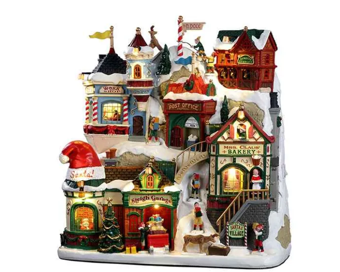 Lemax Facades<Lemax 25925 - Santa's Village, Battery-Operated (4.5-Volt) - Facades