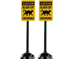 Lemax Spooky Town Accessories<Lemax 04712 - Scary Road Signs, Set Of 2 - Spooky Town Accessories