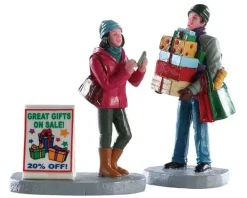 Lemax Figurines<Lemax 82584 - Shopping Teamwork - Figurines