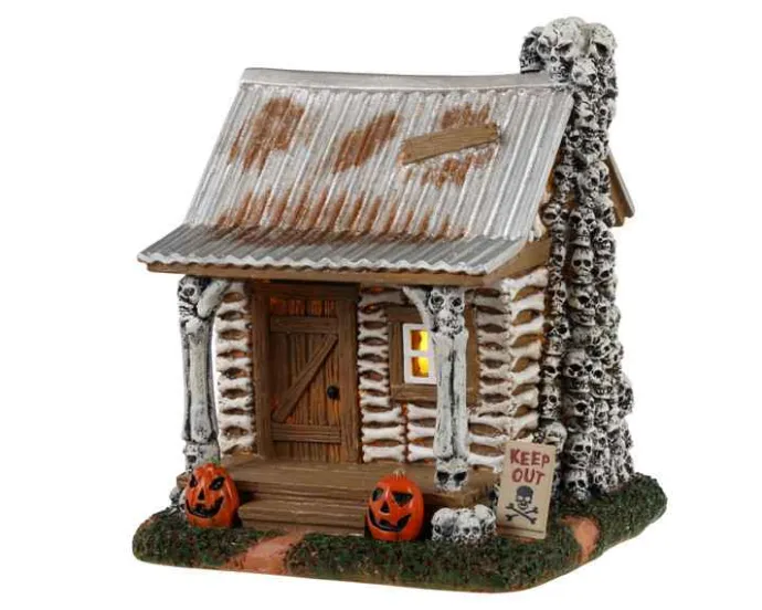 Lemax Spooky Town Accessories<Lemax 34081 - Skeleton Cottage, Battery-Operated (3V) - Spooky Town Accessories