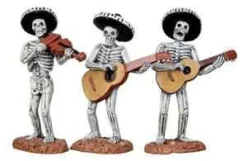 Lemax Spooky Town Figurines<Lemax 12884 - Skeleton Mariachi Band, Set Of 3 - Spooky Town Halloween Village Figurines