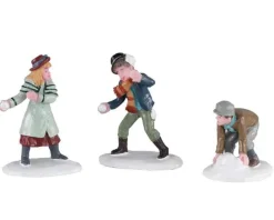 Lemax Figurines<Lemax 02942 - Snowball Skirmish, Set Of 3 - Figurines