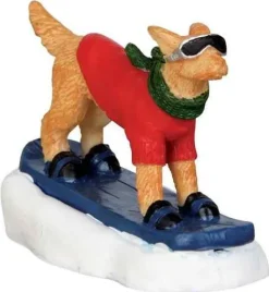 Lemax Figurines<Lemax 42222 - Snowboarding Dog - Christmas Village Figurines