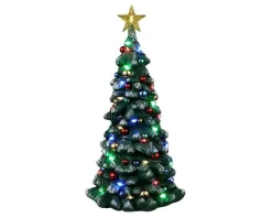 Lemax Trees<Lemax 34102 - Snowy Christmas Tree, Battery-Operated (4.5-Volt) - Trees
