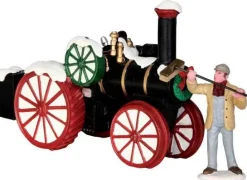 Lemax Table Pieces<Lemax 43072 - Snowy Steam Tractor - Christmas Village Table Pieces