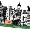 Lemax Spooky Town Accessories<Lemax 34606 - Spooky Iron Gate And Fence, Set Of 5 - Spooky Town Halloween Village Accessories
