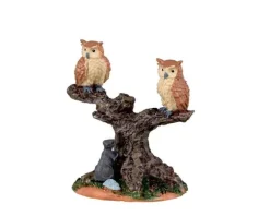 Lemax Spooky Town Accessories<Lemax 34076 - Spooky Owls - Spooky Town Accessories