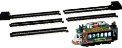 Lemax Spooky Town Accessories<Lemax 44749 - Spooky Town Trolley, Set Of 6, Battery-Operated (4.5-Volt) - Spooky Town Halloween Village Accessories