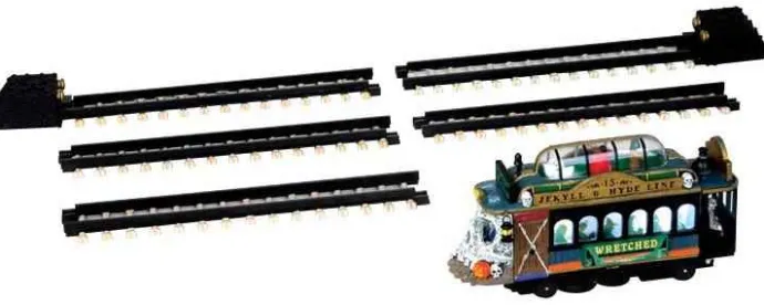 Lemax Spooky Town Accessories<Lemax 44749 - Spooky Town Trolley, Set Of 6, Battery-Operated (4.5-Volt) - Spooky Town Halloween Village Accessories