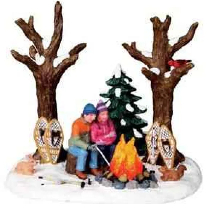 Lemax Table Pieces<Lemax 04224 - Staying Warm, B/O (4.5V) - Christmas Village Table Pieces