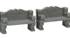Lemax Misc. Accessories<Lemax 74612 - Stone Bench, Set Of 2 - Christmas Village Misc. Accessories