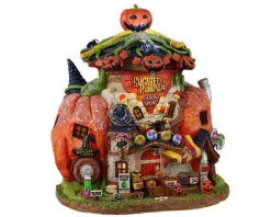 Lemax Spooky Town Houses<Lemax 25855 - Sugared Pumpkin Candy Shoppe, Battery-Operated (4.5-Volt) - Spooky Town Halloween Village Houses & Buildings