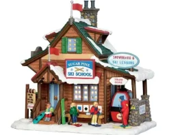 Lemax Vail Village<Lemax 55940 - Sugar Pine Ski School - Vail Village Christmas Houses & Buildings