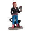Lemax Spooky Town Figurines<Lemax 12045 - Tattoo Katarina & Cat - Spooky Town Halloween Village Figurines