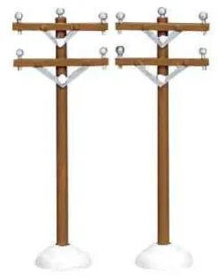 Lemax Misc. Accessories<Lemax 64461 - Telephone Poles, Set Of 2 - Christmas Village Misc. Accessories