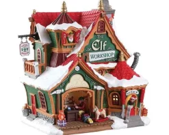 Lemax Santa's Wonderland<Lemax 75291 - The Elf Workshop, Battery-Operated (4.5V) - Santa's Wonderland