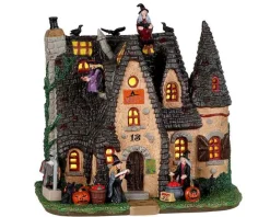 Lemax Spooky Town Houses<Lemax 25854 - The Witch's Cottage - Spooky Town Halloween Village Houses & Buildings
