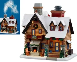 Lemax Vail Village<Lemax 05698 - Thicket Falls Cabin, With 4.5V Adaptor - Vail Village