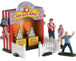 Lemax Table Pieces<Lemax 93429 - Tin Can Alley, Set Of 7 - Table Pieces
