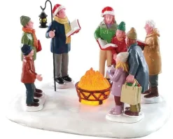 Lemax Table Pieces<Lemax 84362 - Toasty Caroling, Battery-Operated (4.5V) - Table Pieces