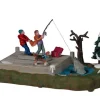Lemax Table Pieces<Lemax 24952 - Too Big A Catch, Battery-Operated (4.5-Volt) - Christmas Village Table Pieces