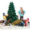 Lemax Table Pieces<Lemax 53223 - Tree Trimming Trouble - Christmas Village Table Pieces