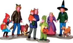 Lemax Spooky Town Figurines<Lemax 42217 - Trick Or Treating Fun, Set Of 4 - Spooky Town Halloween Village Figurines