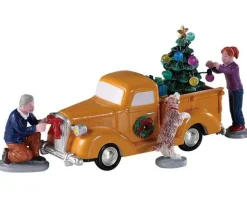 Lemax Table Pieces<Lemax 93444 - Trimming The Truck, Set Of 4 - Table Pieces
