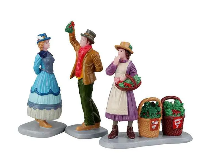 Lemax Figurines<Lemax 22116 - Under The Mistletoe, Set Of 3 - Christmas Village Figurines