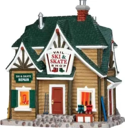 Lemax Vail Village<Lemax 45692 - Vail Ski & Skate Shop - Vail Village Christmas Houses & Buildings