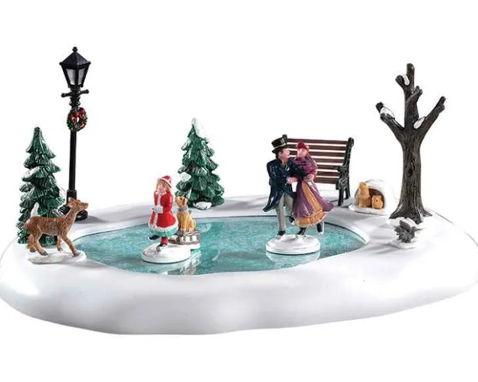 Lemax Table Pieces<Lemax 94527 - Victorian Skaters, Battery-Operated (4.5-Volt) - Table Pieces