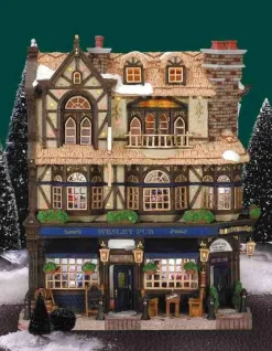 Lemax Facades<Lemax 45099 - Wesley Pub, Battery-Operated - Christmas Village Facades