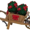 Lemax Misc. Accessories<Lemax 64479 - Wheelbarrow With Poinsettias - Christmas Village Misc. Accessories