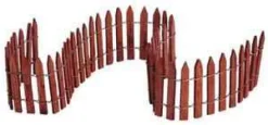 Lemax Misc. Accessories<Lemax 84813 - 18" Wired Wooden Fence - Christmas Village Misc. Accessories