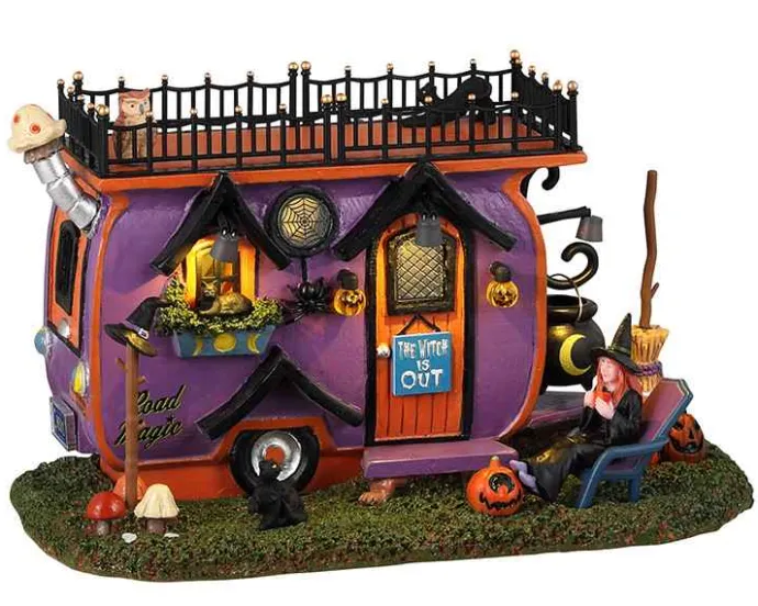 Lemax Spooky Town Accessories<Lemax 34066 - Witch Vanlife, Battery-Operated (4.5-Volt) - Spooky Town Accessories