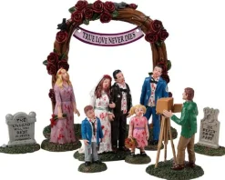 Lemax Spooky Town Accessories<Lemax 23587 - Zombie Wedding Party, Set Of 9 - Spooky Town Halloween Village Accessories